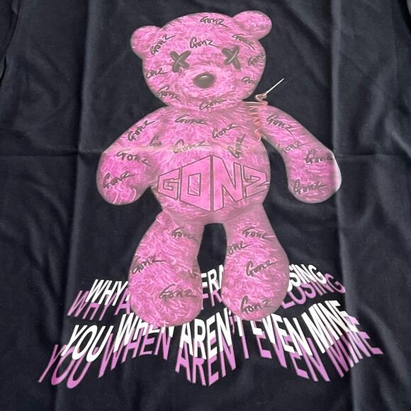 New HEYBIG Graphic Short Sleeve Tee Shirt TH-226 UNISEX SIZE L Gonz Teddy Bear - Picture 2 of 8
